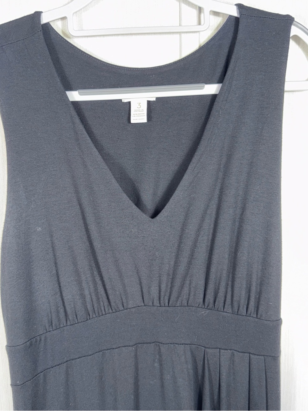 Chicos Womens Black Maxi Hi Lo Long Soft Sleeveless Stretchy Dress 3 XL
